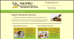 Desktop Screenshot of mayprohandyman.com